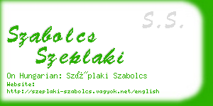 szabolcs szeplaki business card